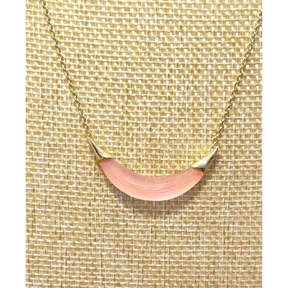Alexis Bittar Lucite® Crescent Pendant Necklace / Earring Set in Candy Pink - Picture 5 of 10